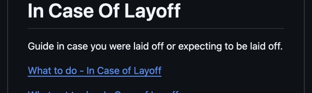 In Case Of Layoff
